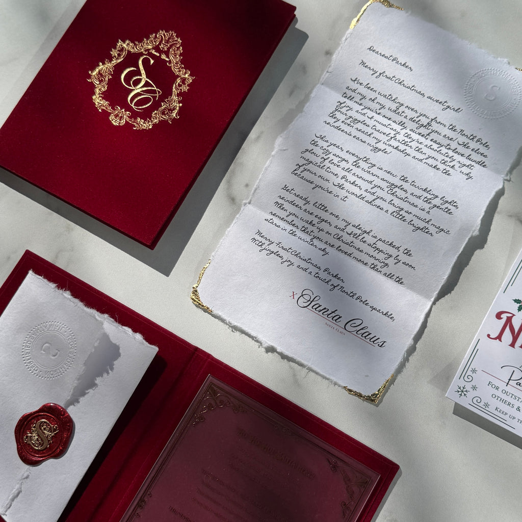 Red Velvet Personalized Booklet & Letter From Santa