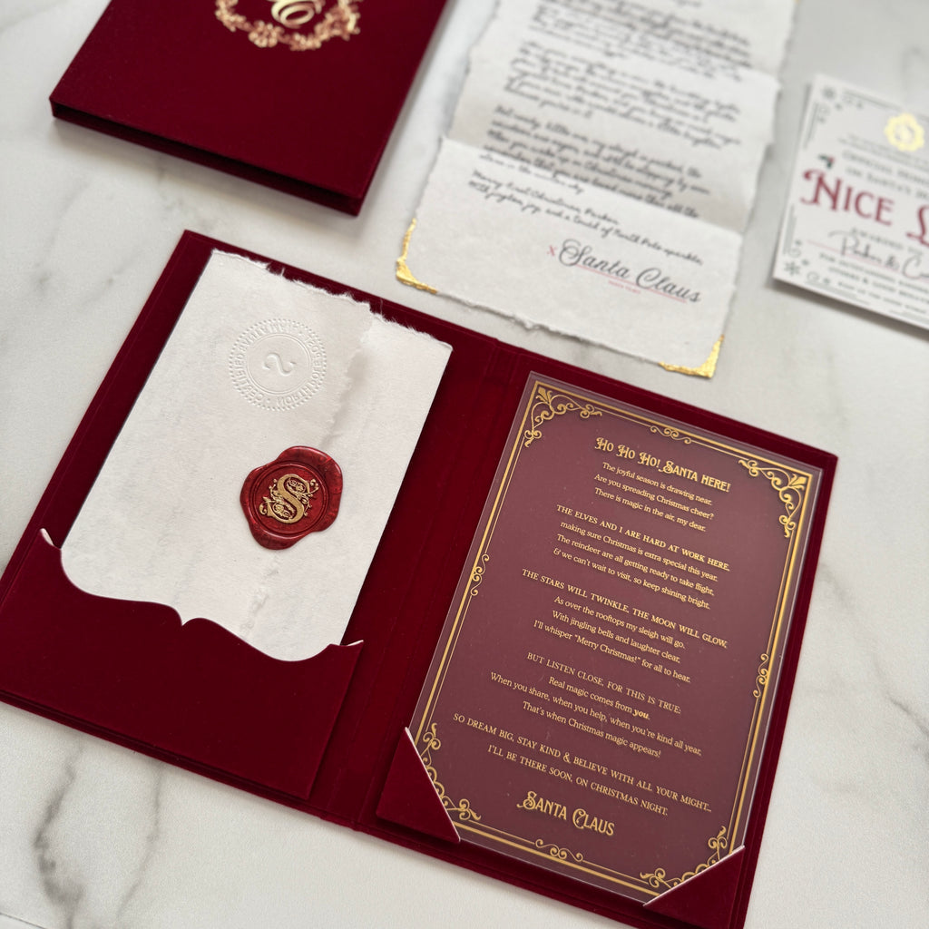 Red Velvet Personalized Booklet & Letter From Santa