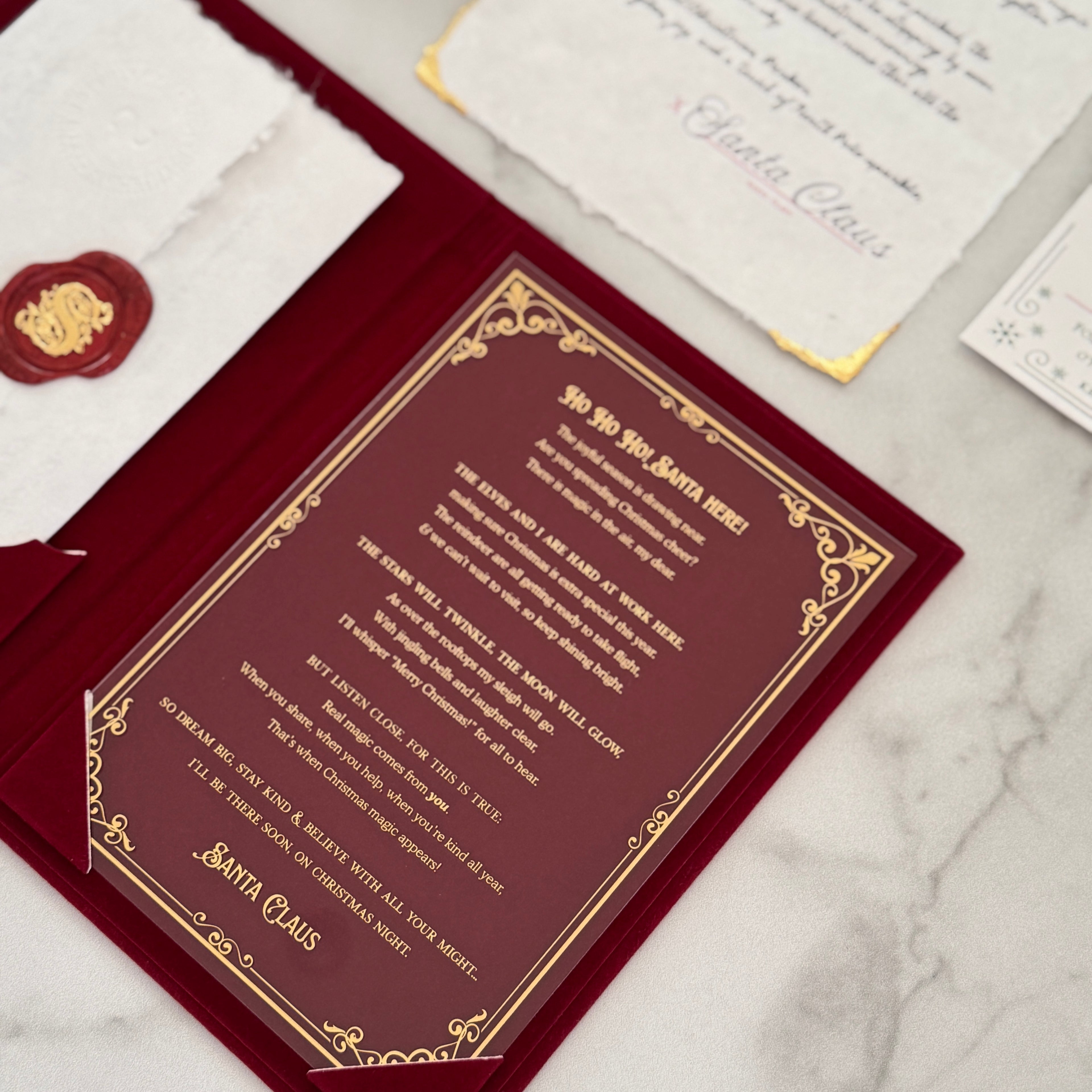 Red Velvet Personalized Booklet & Letter From Santa