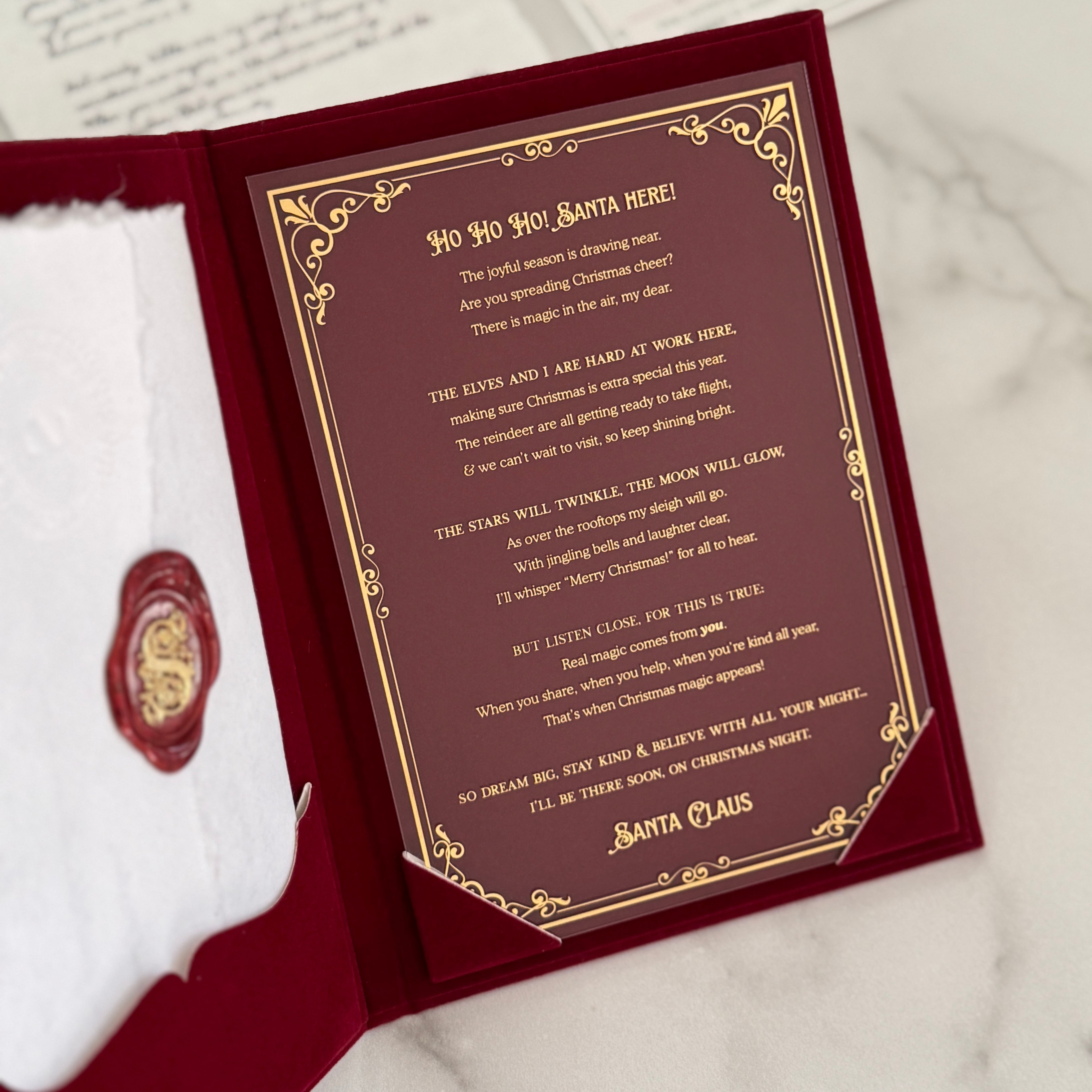 Red Velvet Personalized Booklet & Letter From Santa