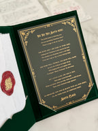 Green Velvet Personalized Booklet & Letter From Santa